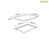Bếp từ 2 vùng nấu Inverter nhập khẩu Malaysia Faster FS 986I