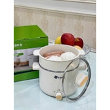Nồi lẩu mini kèm xưng hấp Arber DN06 màu trắng