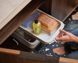 Kệ đựng đồ 2 tầng Joseph Joseph 8500001 Cupboardstore có bánh lăn màu xám