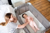 Giường cũi trẻ em Joie Kubbie Sleep Foggy Gray
