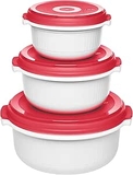 Set 3 hộp đựng thực phẩm Emsa 518999 Micro Family dùng trong lò vi sóng
