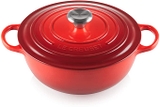 Nồi gang LeCreuset La Marmite, schwarzes Interieur, 32cm Kirsche màu đỏ