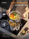 NỒI LUỘC GÀ KÈM XỬNG HẤP GKÖCH 12L