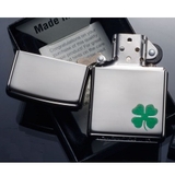 Bật lửa Zippo chính hãng 24007 cỏ 4 lá măn máy