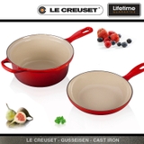 Set nồi chảo gang Lecreuset Marmitout 2 in1 22cm