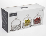 Set 3 Godinger Mini Domes để bơ, bánh kem, hoa quả