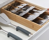 Khay chia ngăn kéo phân loại thìa, dĩa Joseph Joseph 851697 DrawerStore Bamboo màu nâu