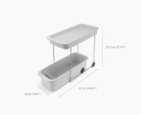 Kệ đựng đồ 2 tầng Joseph Joseph 8500001 Cupboardstore có bánh lăn màu xám