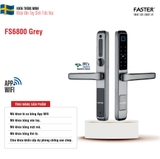 Khóa vân tay cửa nhôm Faster FS6800 Grey
