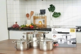 Bộ Nồi Kailer Inox 3 Món 5 Lớp Đáy KL-BN03