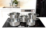 Bộ nồi Fissler Satitherm 2026 chất liệu thép bóng mờ