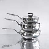 Chảo inox 316 đúc liền khối, sâu lòng, Có Nắp Haatz