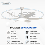 Quạt trần đèn 6 cánh Klasse 58KSA 903W