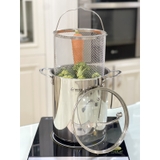 Nồi inox chiên ngâp dầu, kèm giỏ inox Arber AN-03VH