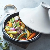 Nồi Tajine Emile Henry Delight EH779567 Ø 27cm 2L Màu Đen Xám Nắp Trắng - Packing