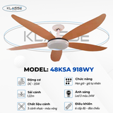 Quạt trần đèn 5 cánh Klasse 48KSA 918WY