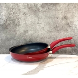 Chảo inox 3 đáy chống dính lòng sâu Arber AC Màu đỏ