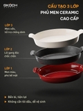 CHẢO GANG OVAL PHỦ MEN SỨ GKOCH FD24C