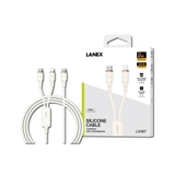 Dây sạc nhanh ô tô PD65W 2 in 1 LANEX LS46T (Type-C + Lightning)