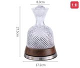 Bình thở rượu vang quả dứa Đế xoay 360 độ