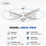 Quạt trần đèn 5 cánh Klasse 48KSA 918W