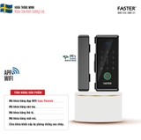 Khoá vân tay cửa kính Faster FSG01 BL