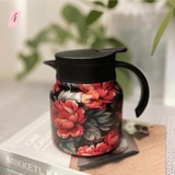 Ấm giữ nhiệt kèm lõi lọc họa tiết hoa lá MAGRACE 800ml