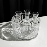Bộ ly Vodka kèm âu ướp đá pha lê Killarney Crystal