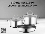 Bộ nồi inox Bosch HEZ9SE030 3 món