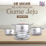 Bộ nồi 4 món inox 304 Jeju GUME GMP-3544