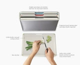 Bộ 4 thớt Joseph Joseph 1000072 Folio Steel 4pc Chopping Board Set Light Stone