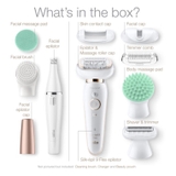 Máy cạo lông, nhổ lông, tẩy lông cho nữ Braun Silk-épil 9 Flex SES 9300 3D, làm sạch vùng kín