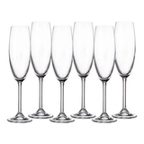 Set 6 Ly uống rượu vang trắng Bohemia Colibri 220 ml Champagne Flute 6pcs