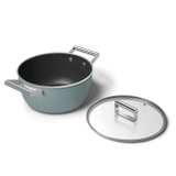 Nồi casserole SMEG CSF2412EGM 24cm màu xanh ngọc (vung kính)