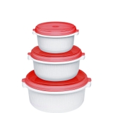 Set 3 hộp đựng thực phẩm Emsa 518999 Micro Family dùng trong lò vi sóng