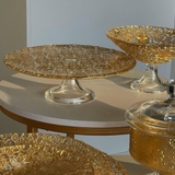 Đĩa chân đế IVV Arabesque Gold Leaf