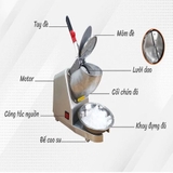 Máy bào đá 2 lưỡi 2 nắp 500W Yili DR-207