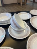 BỘ BÁT ĐĨA GỐM THỦY TINH CORELLE 34 MÓN CHO 10 NGƯỜI ĂN MADE IN USA