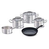 Bộ nồi 4 món Fissler Original Pro và 1 chảo Stardust 24 cm