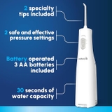TĂM NƯỚC KO DÂY WATERPIK CORDLESS EXPRESS WF-02W011 MÀU TRẮNG
