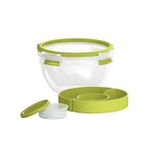 Hộp đựng salat 2 tầng chia ngăn Emsa CLIP & GO Salatbox rund, 1,00 L