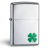 Bật lửa Zippo chính hãng 24007 cỏ 4 lá măn máy