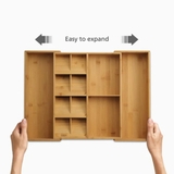Bộ khay chia ngăn kéo để dao thìa dĩa Joseph Joseph 851696 DrawerStore™ Bamboo