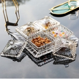 Set 4 thố mứt kèm khay pha lê Vessen Nga Hình Vuông