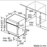 Máy rửa bát bán âm Bosch SMI6ZCS49E , Serie 6