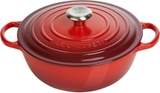 Nồi gang LeCreuset La Marmite, schwarzes Interieur, 32cm Kirsche màu đỏ
