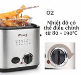 Nồi chiên ngập dầu 2 in 1 Wiswell Mini WH2100