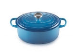 Nồi gang ovan LeCreuset Brater Oval Evo 31cm Blau Marseille màu xanh dương