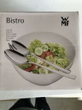 Set bát sâu (26cm) + 2 thìa (30cm) ăn salat WMF Salatset Bistro