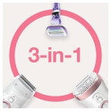 Máy cạo lông khô & ướt, Cạo râu, tỉa lông Braun Silk-epil SES 9-870